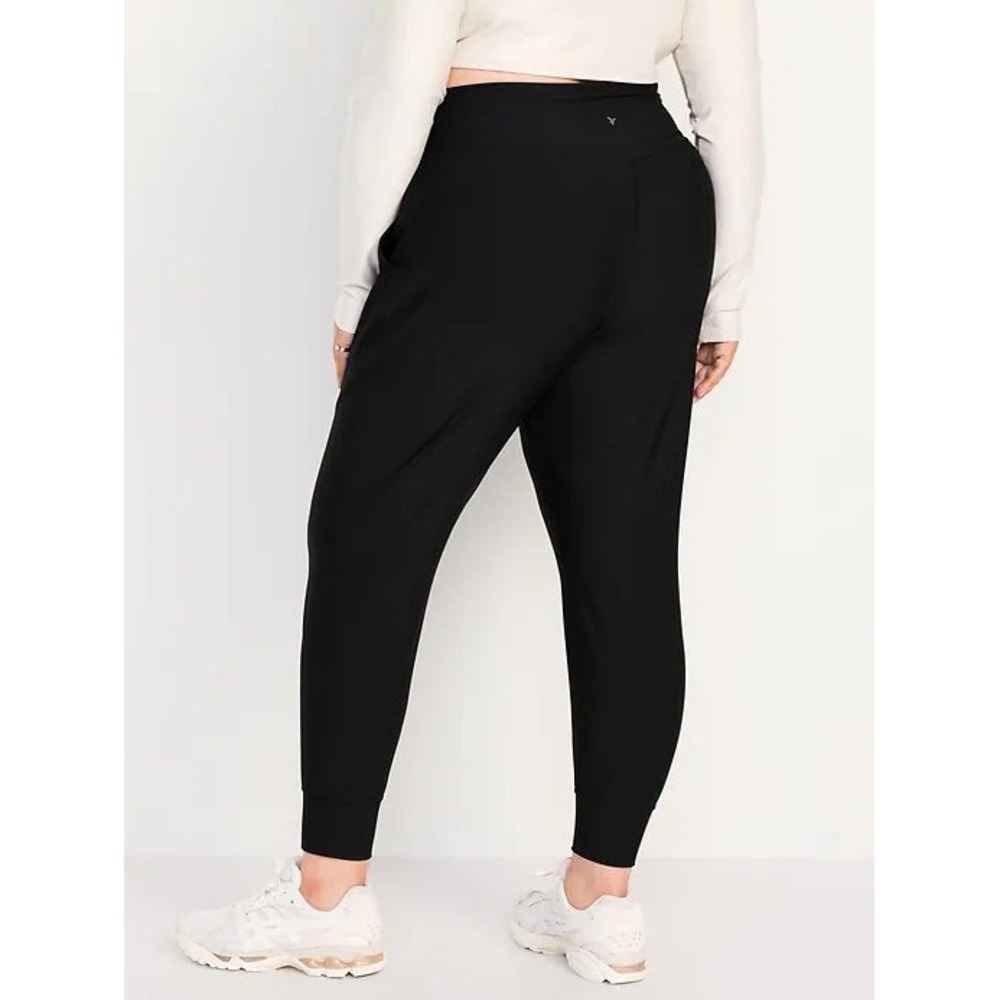 Old Navy Jogger Women XXL Tall Black High Rise Powersoft Go-Dry Athleisure